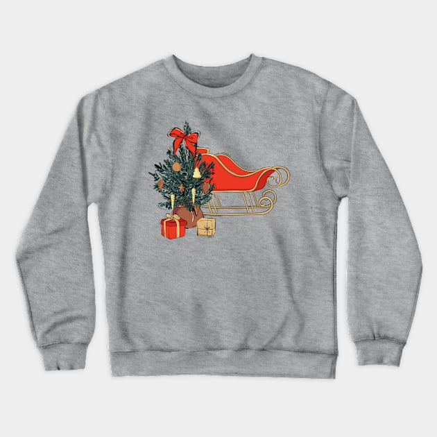 Christmas sleigh red Crewneck Sweatshirt by Milatoo